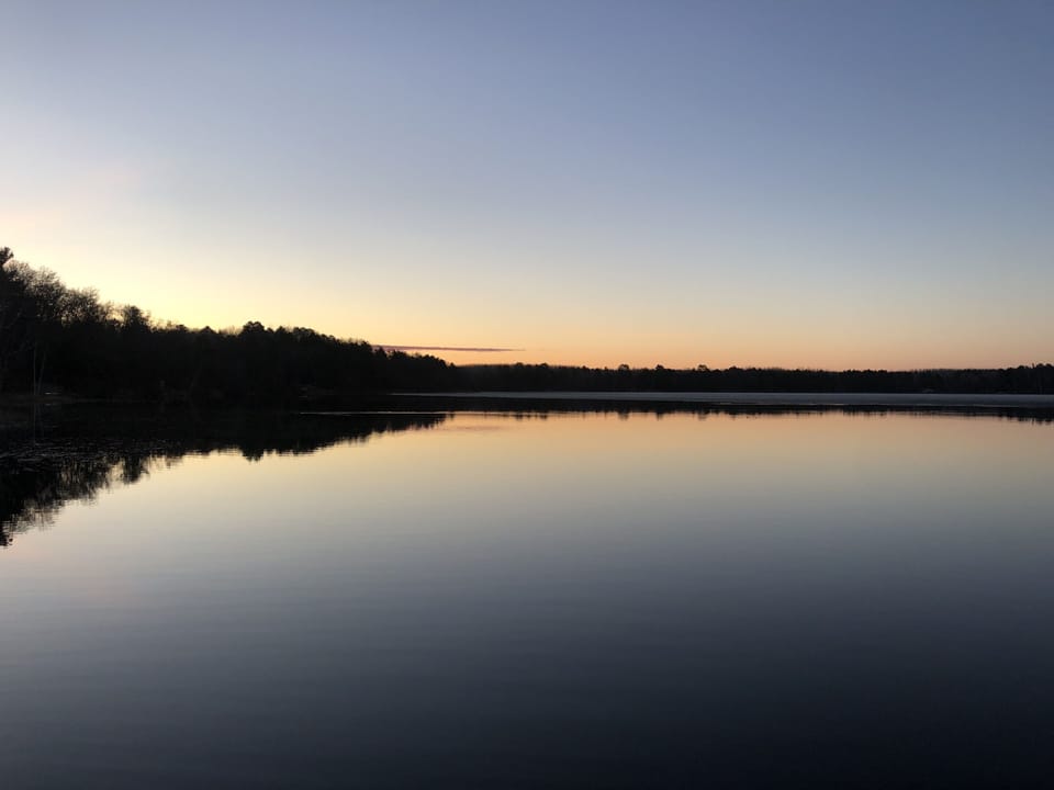View of lake and public landing from our dock