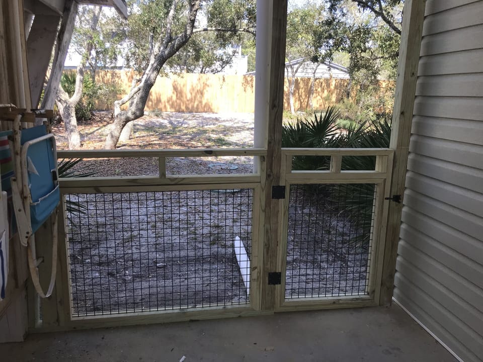 Fenced back yard