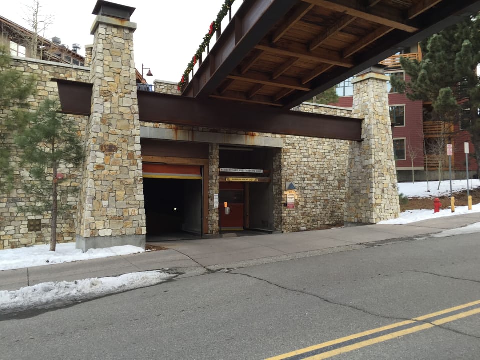Forrest Trail entrance to Village underground parking
