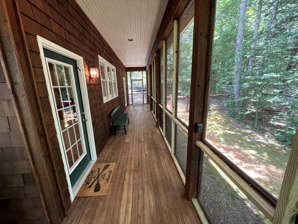 We recently screened in the full length of the porch to the front door.