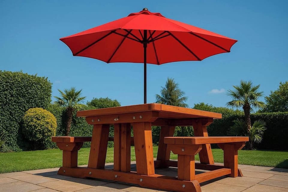 Sunny garden for al fresco dining close to Westward Ho! beach in Devon