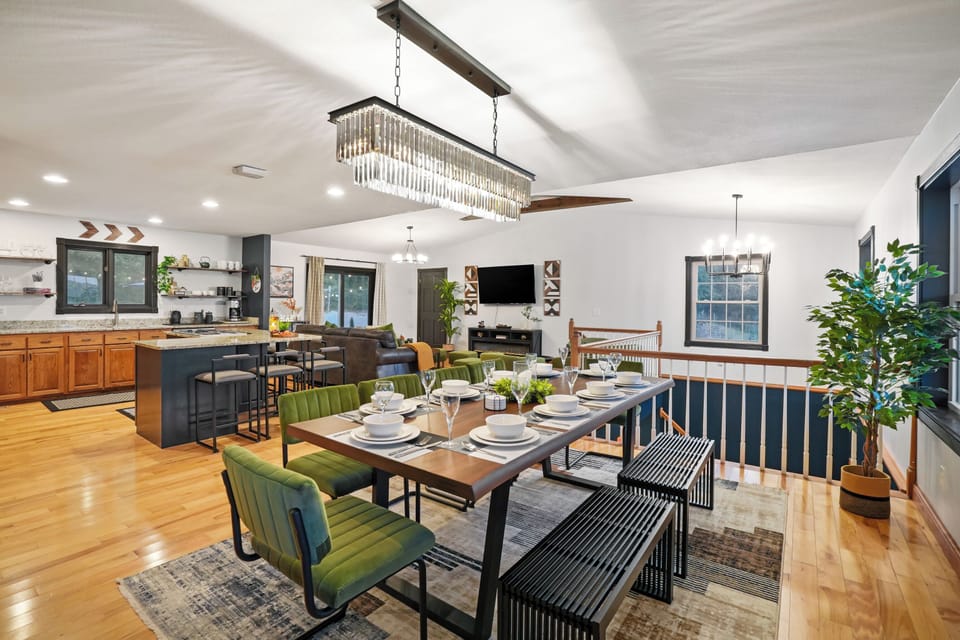 Elegant Living, Dining, Kitchen