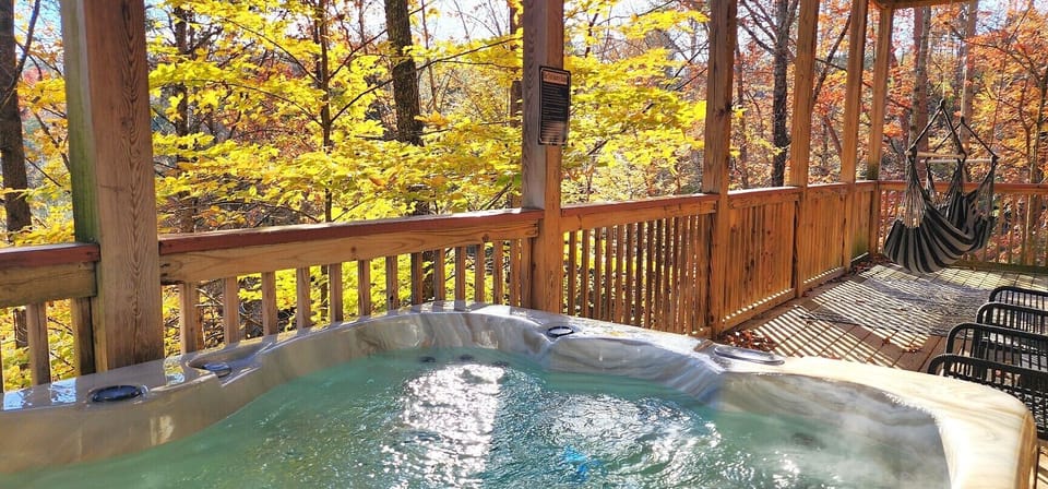 Hot Tub view in the fall