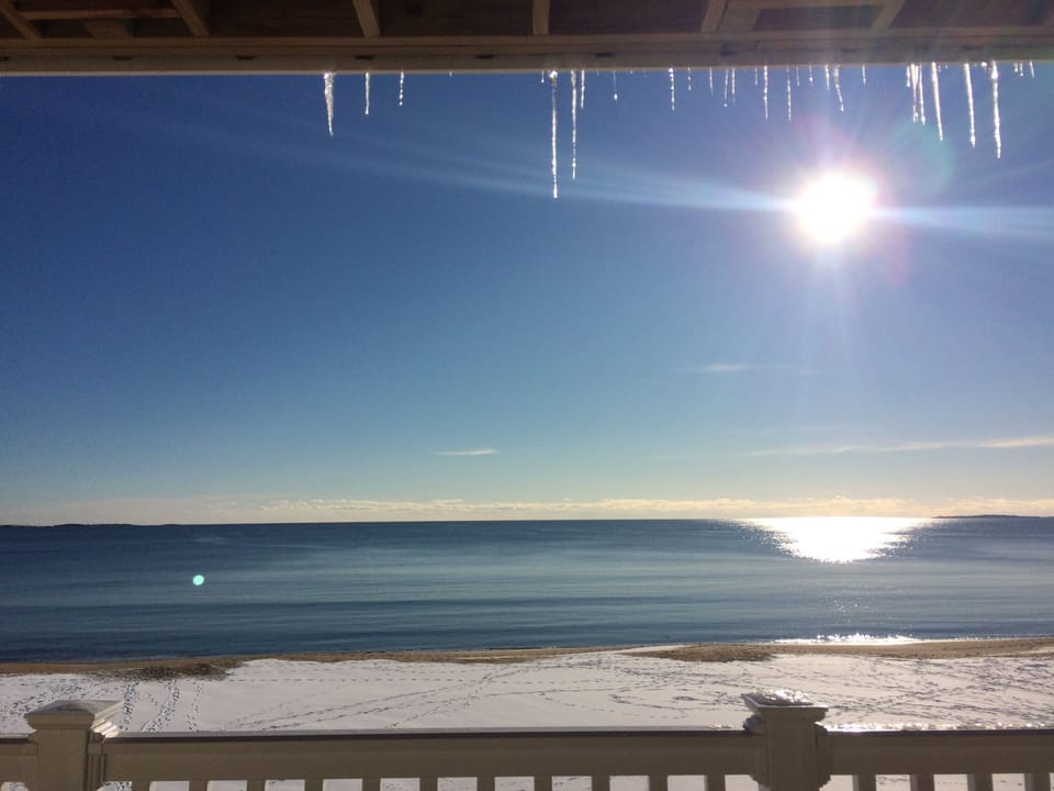 Even in the winter it's beautiful!  The balcony is usually warm. 