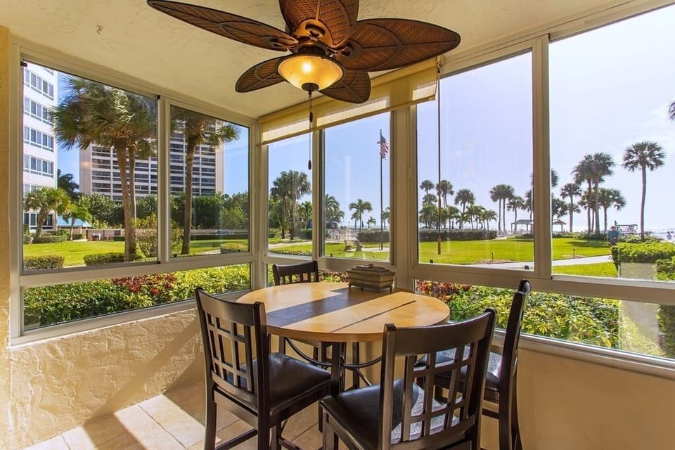 View of the pool area from the lanai
.