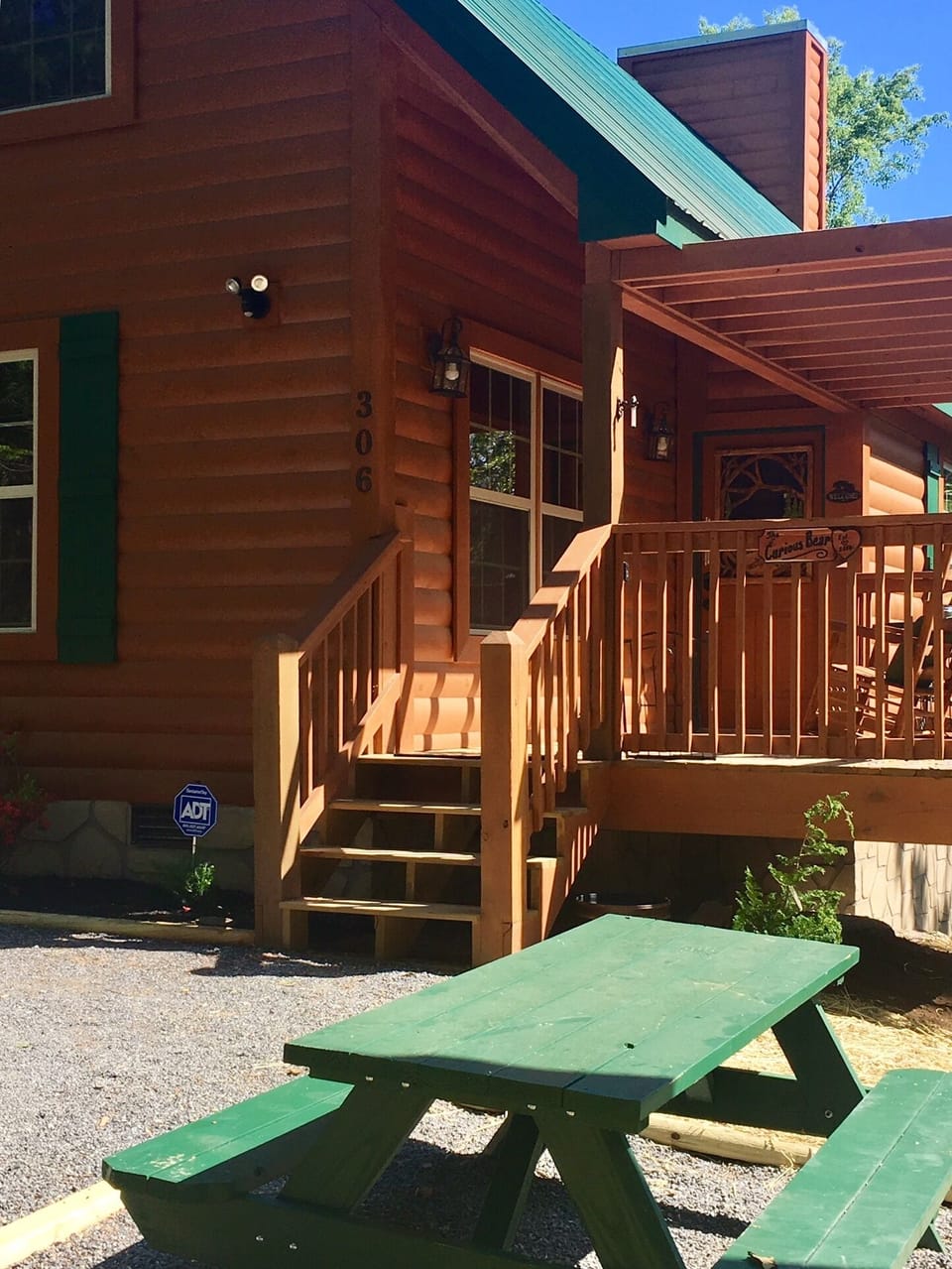 Our Front Picnic Table for you to have lunch outside or just enjoy the scenery
