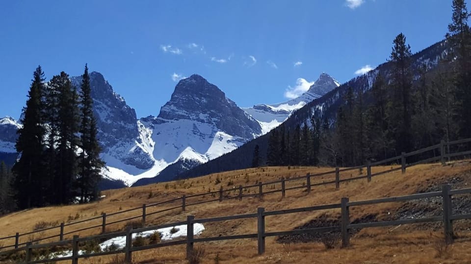 The Three Sisters Mountains in Canmore