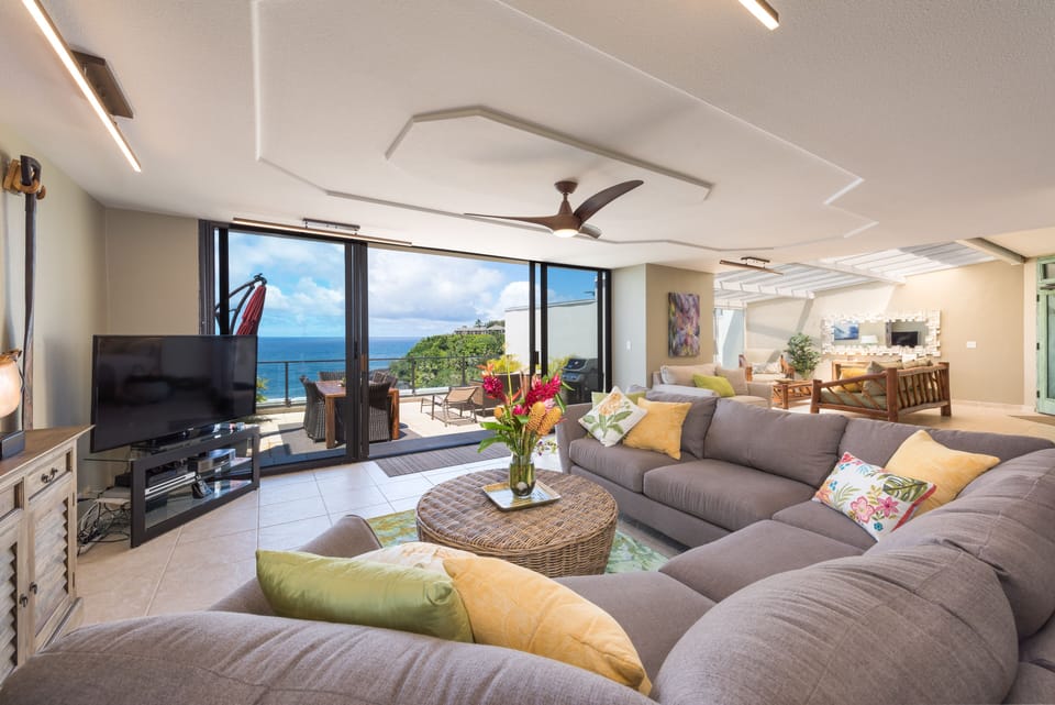 Living Area with Ocean Views