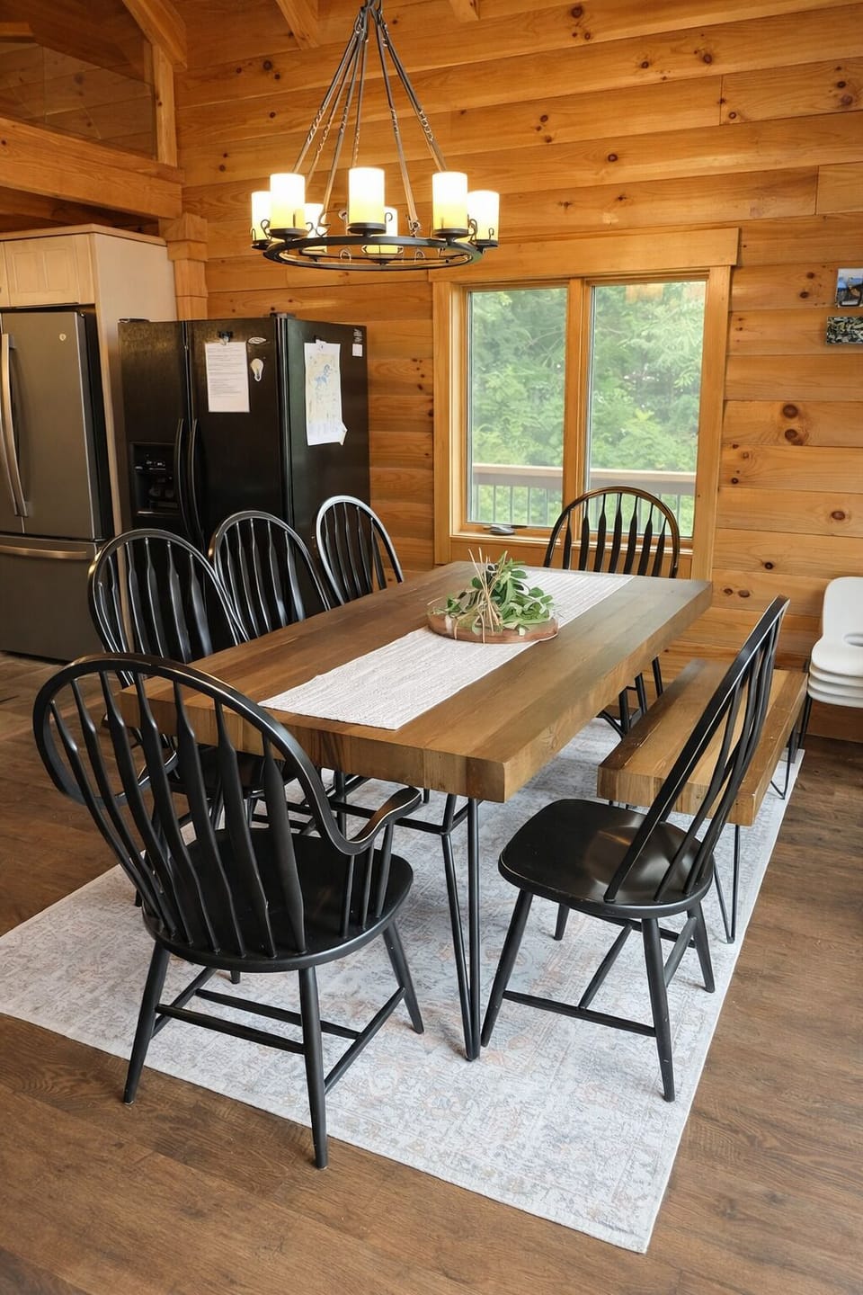 Dining table and corner kids' table.  2 Fridge/Freezers provided!!