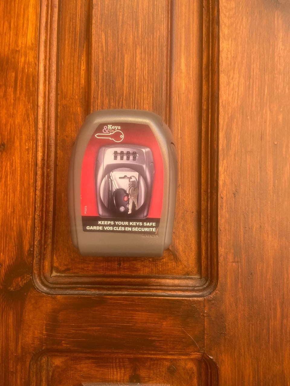 key box outside door, opens with pin code