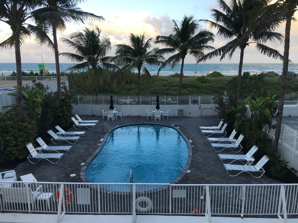 Pool view from Living Room