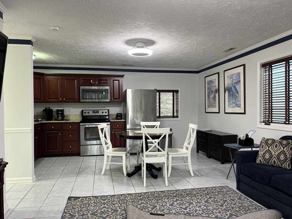View of the kitchen from the living room