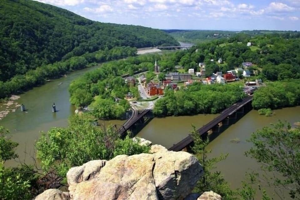 View from Maryland heights overlooking Harpers Ferry.