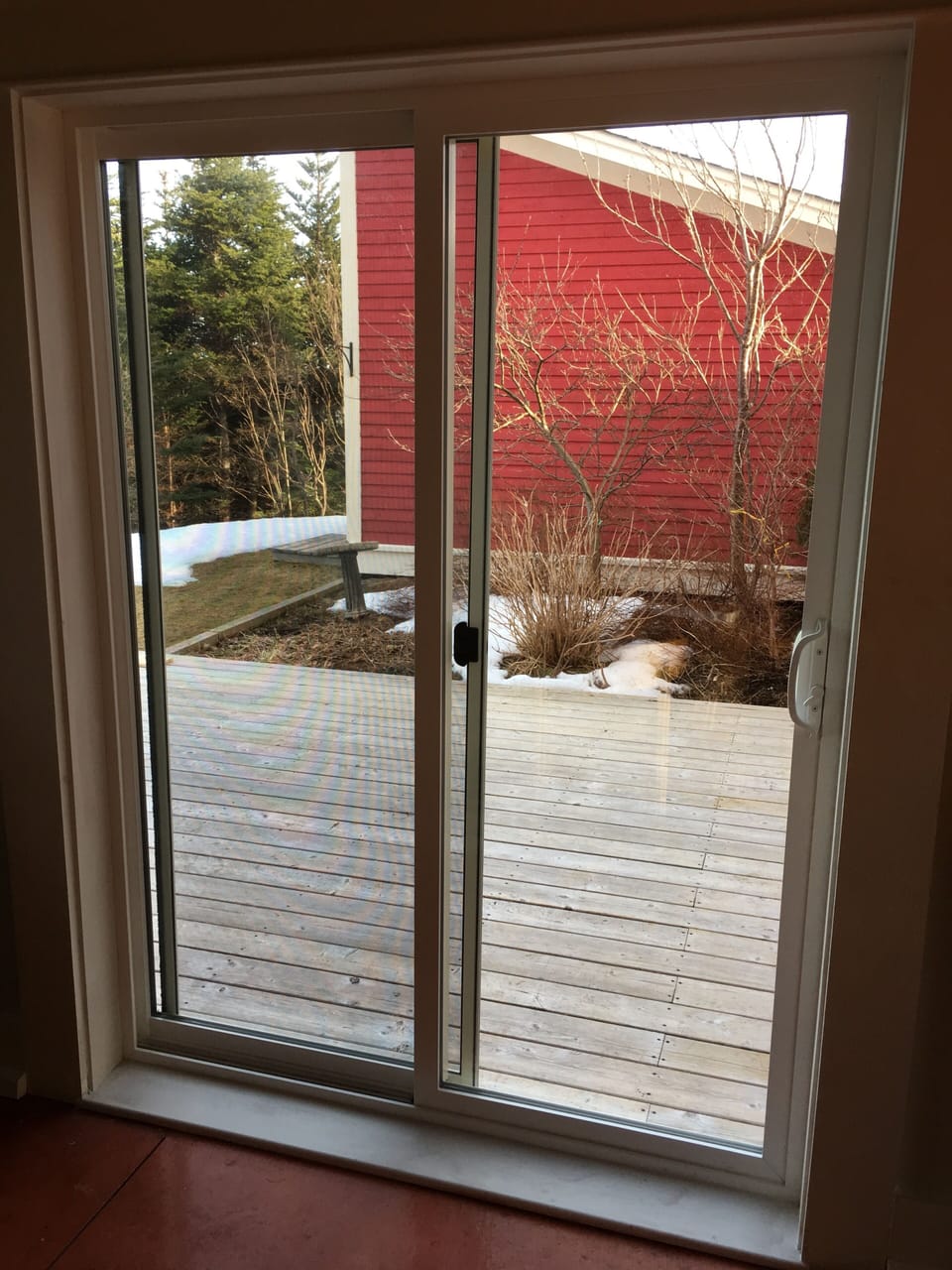 Sliding doors onto the deck