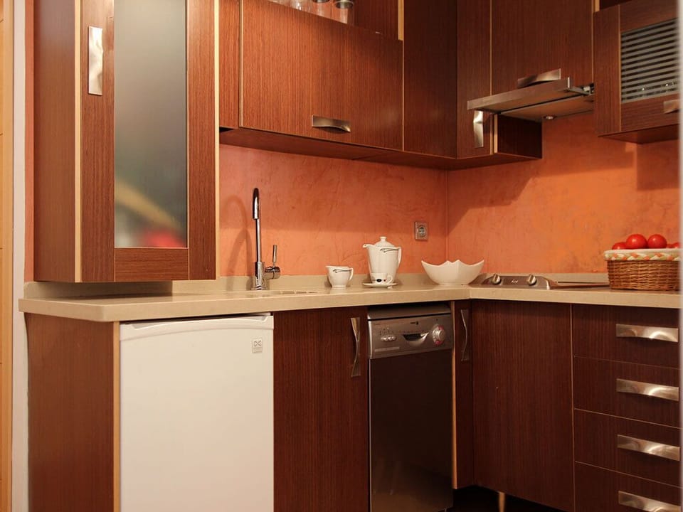 Modern kitchen equipped with utensils and appliances - veoapartment