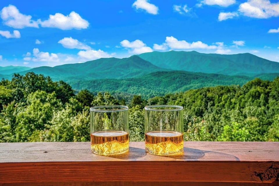 Toast on our decks to the BEST VIEW in the Smokys! Cheers! 