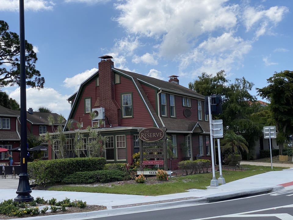 The Reserve Retreat looking south from Tamiami Tr at 14th St roundabout