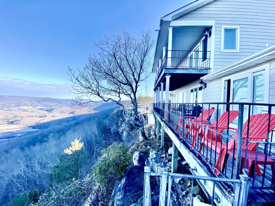 The house has 2 decks. Both with fabulous views.