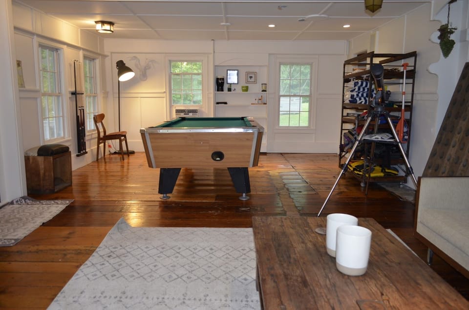 Pool table in pool room