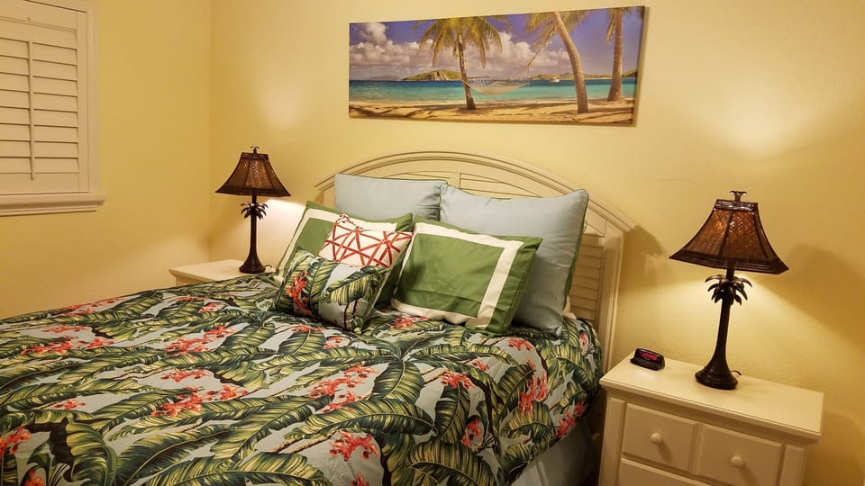 Sleep in the comfort of a queen bed with a Stearns and Foster Mattress.