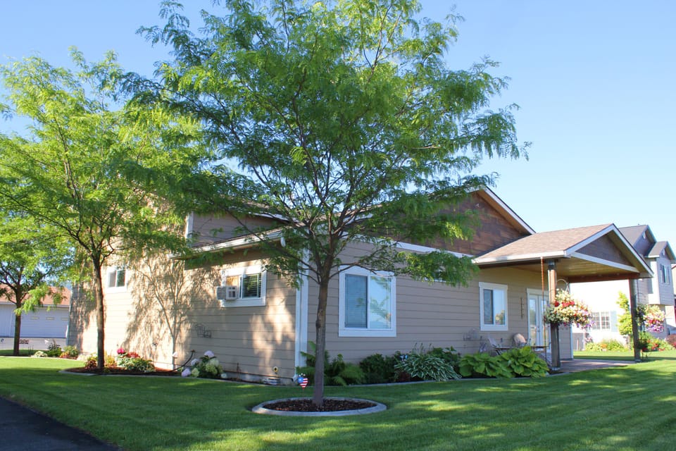 East side of house - July