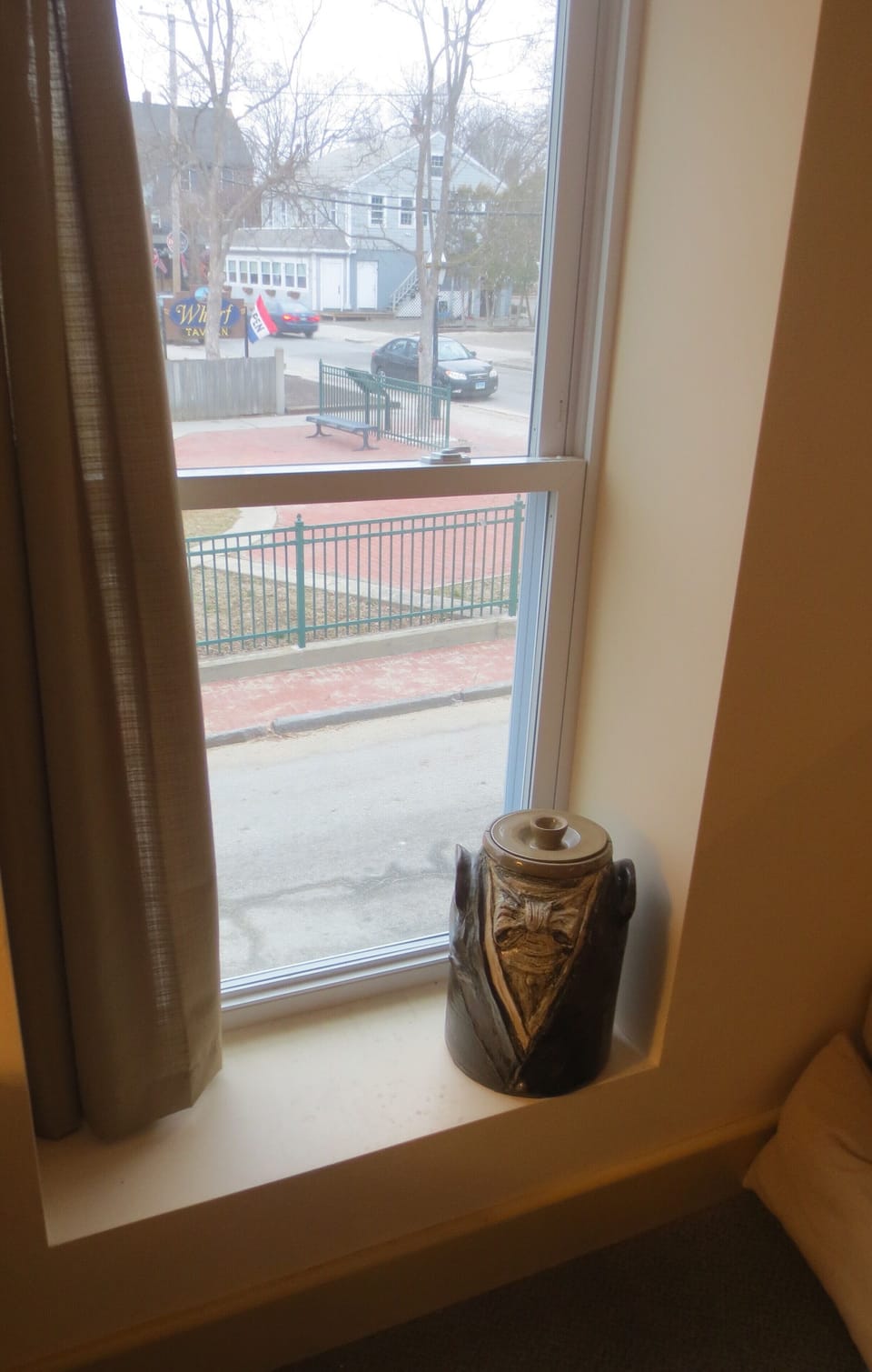 view to Massasoit Park  and Water st from bedroom  window