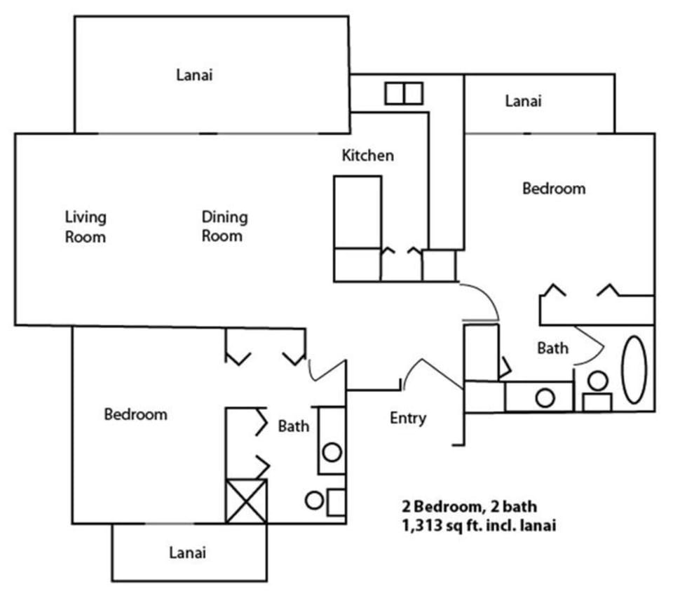 Spacious and private layout of condo