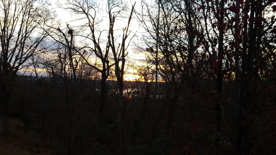 Sunrise from the deck - Winter/Early Spring/Late Fall View without leaves 