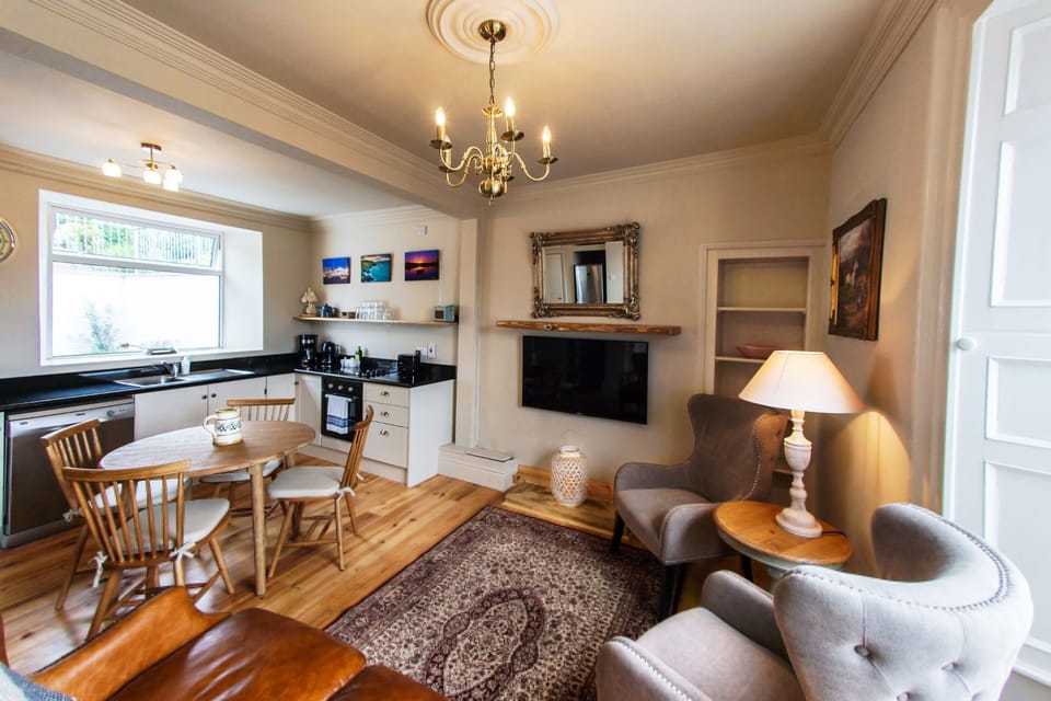 Open plan living room and kitchen on ground floor