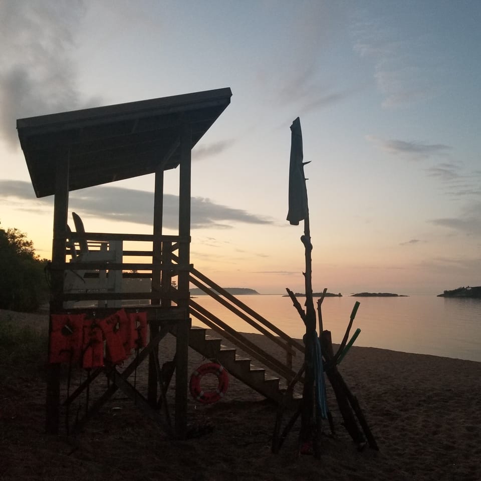 Beautiful Beach 
at the end of Crescent St