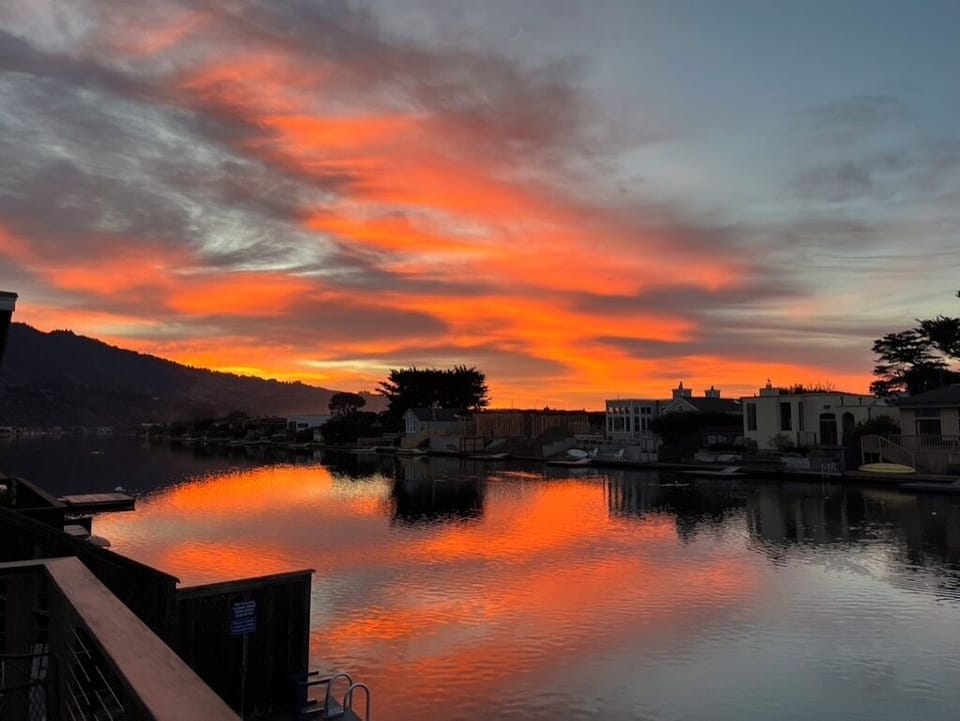 Sunset off lagoon side deck....wine anyone?