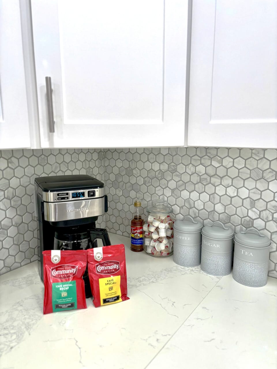 We provide basic spices, coffee, creamer, teas, sugar