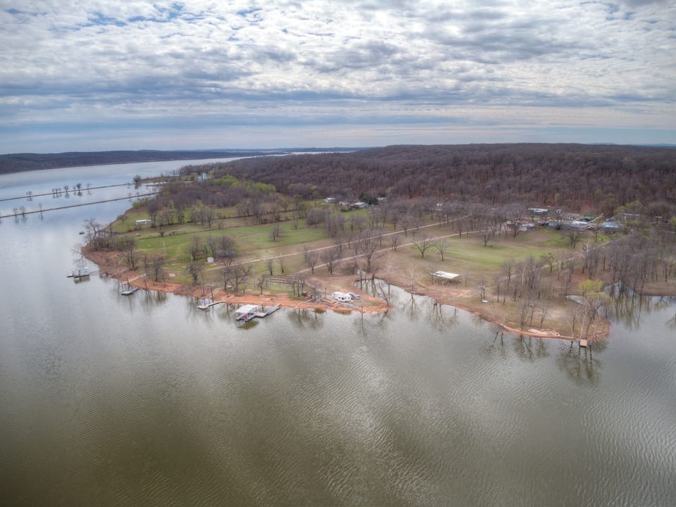 View toward the south with a small cove.  
