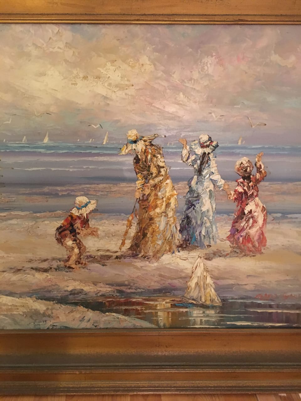 Impressionist painting living room