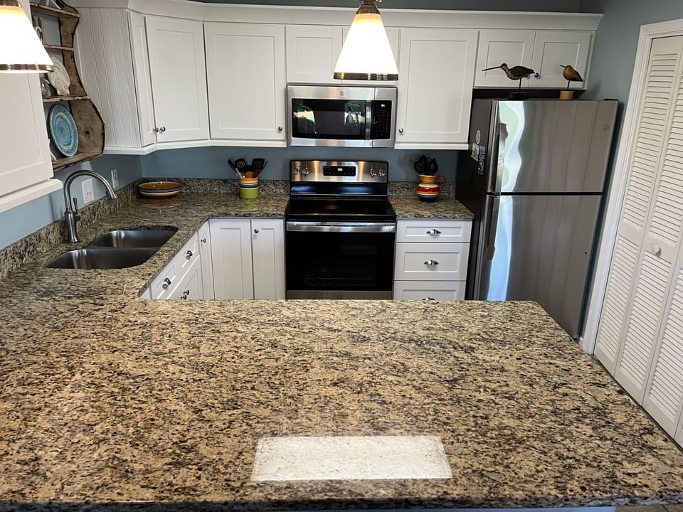 Large kitchen with granite countertops and Stainless Steel appliances