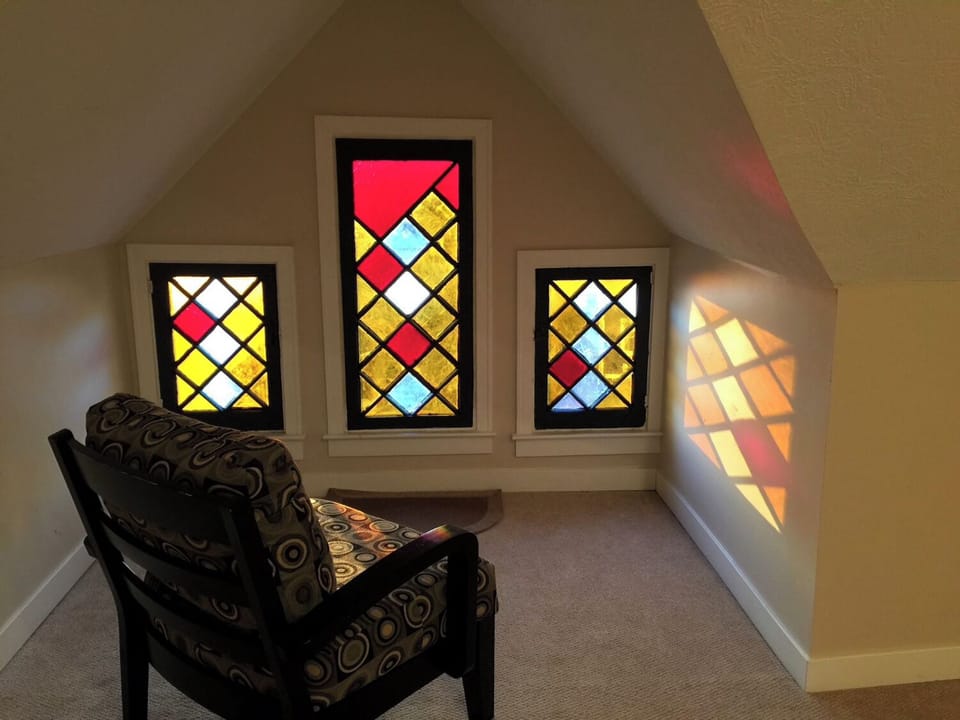 Penthouse stained glass window