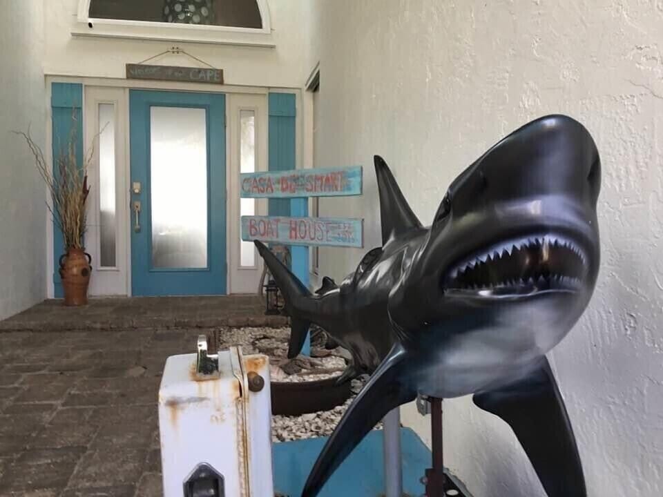 Shark!  We love this restored ride. Artist  did a beautiful job including rust. 