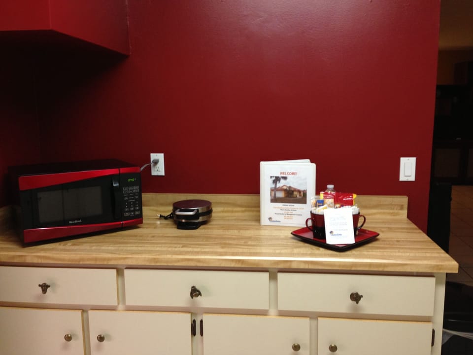 Microwave and Mickey Mouse Waffle Maker