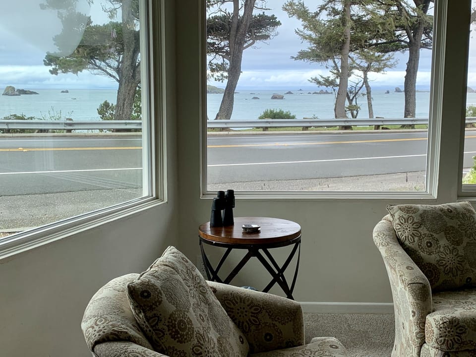 Living room with panoramic view 