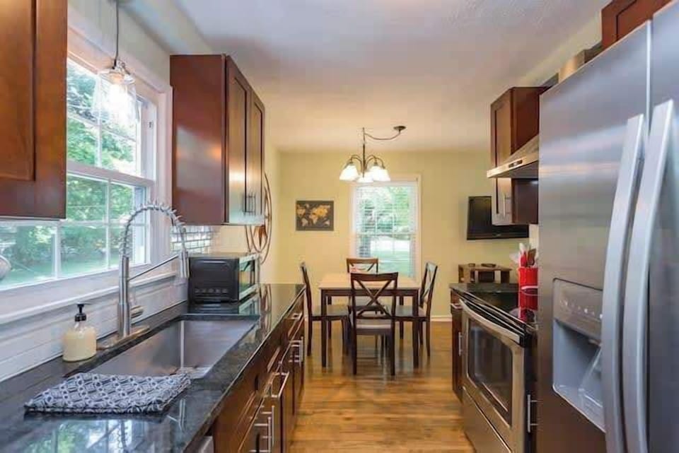 Fully Stocked Kitchen with Stainless Appliances