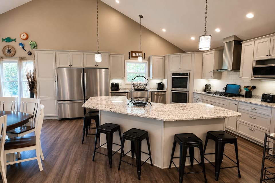 large fully equipped kitchen