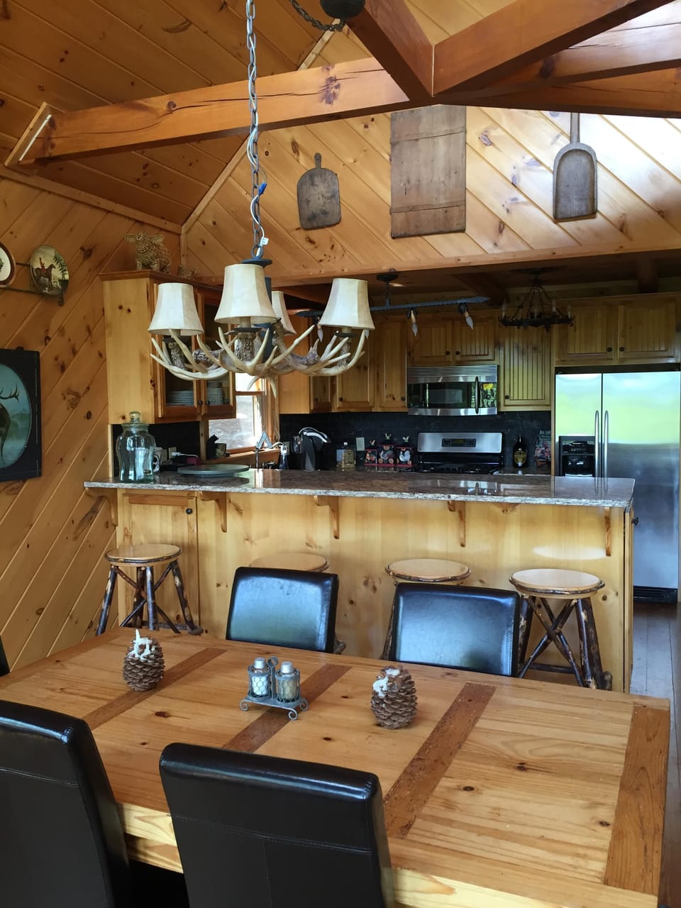Dining area and kitchen