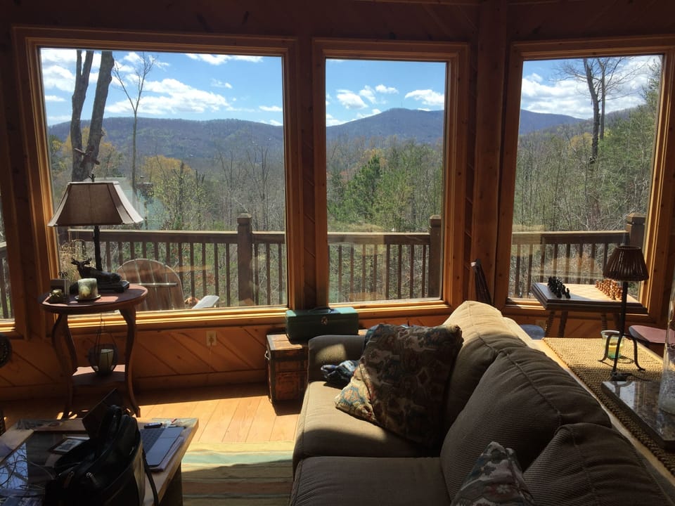 Beautiful mountain views from living room