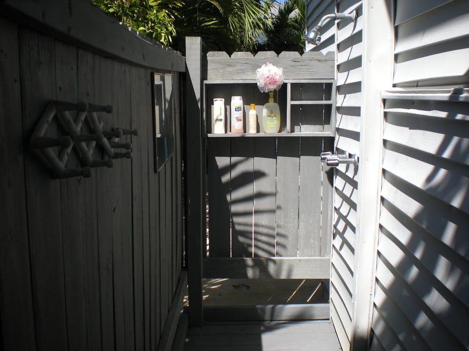 Serenity Bungalow  Outdoor Shower - may be the only shower you use !!
