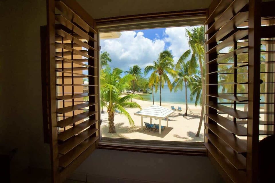 7 Up Condo Beachfront View from the Bedroom Window