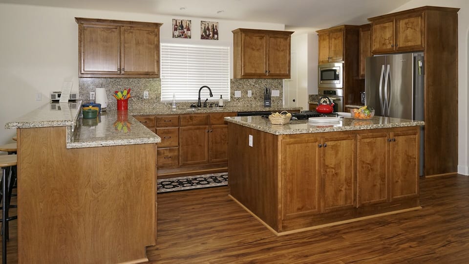 Spacious kitchen with room for everyone to help prepare fabulous meals