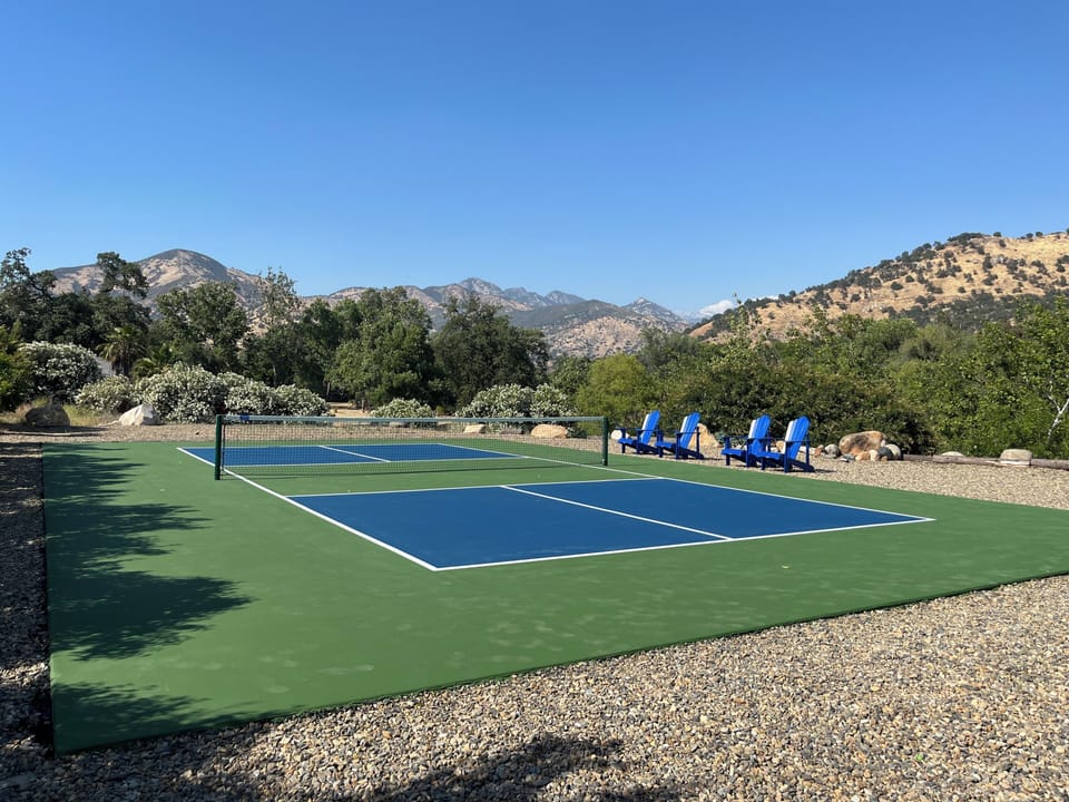Private riverside Pickleball Court
