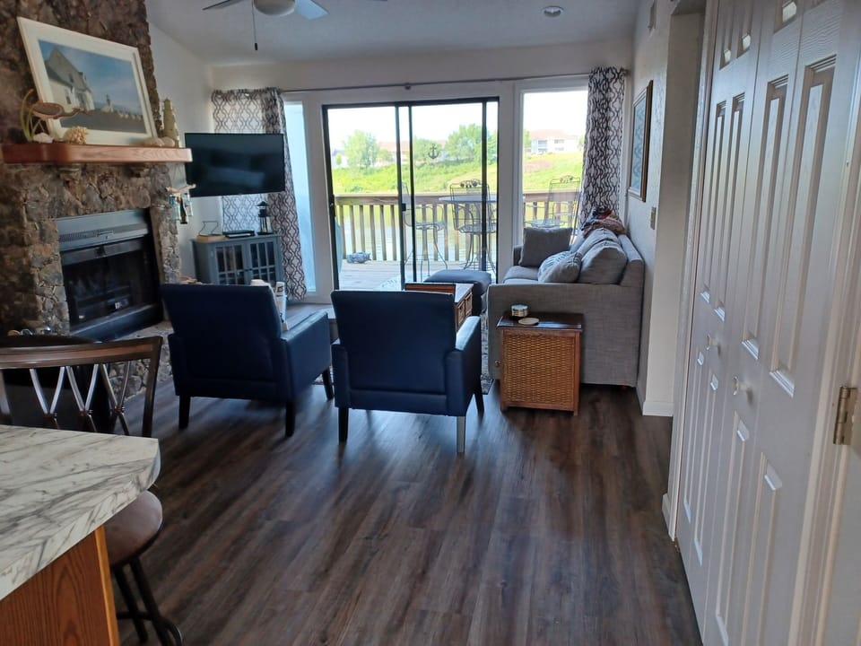 Living Room that walks out to lakeside deck.