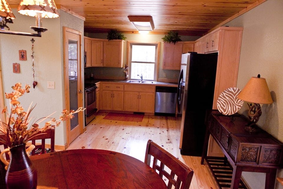 Dinning room viewing into the Full kitchen