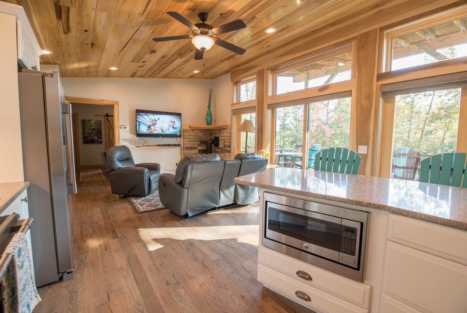 One big open room, lots of natural light and a deck to call your own!